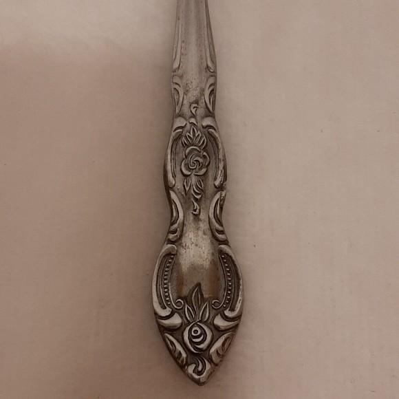 Lustre Ware Korea 1 Dinner Fork 1 Dinner Knife Flatware Scroll Floral READ DISC. - Picture 4 of 13